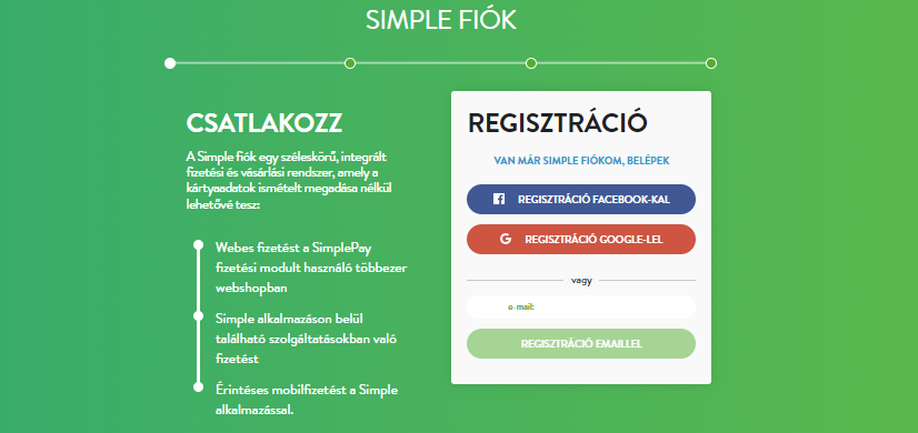 SimplePay Regisztráció